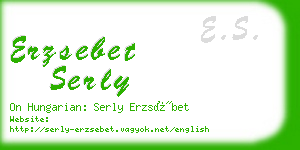 erzsebet serly business card
